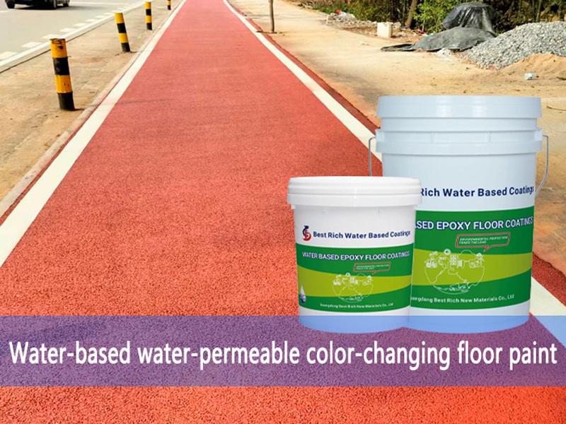 Water-based permeable color-changing floor paint